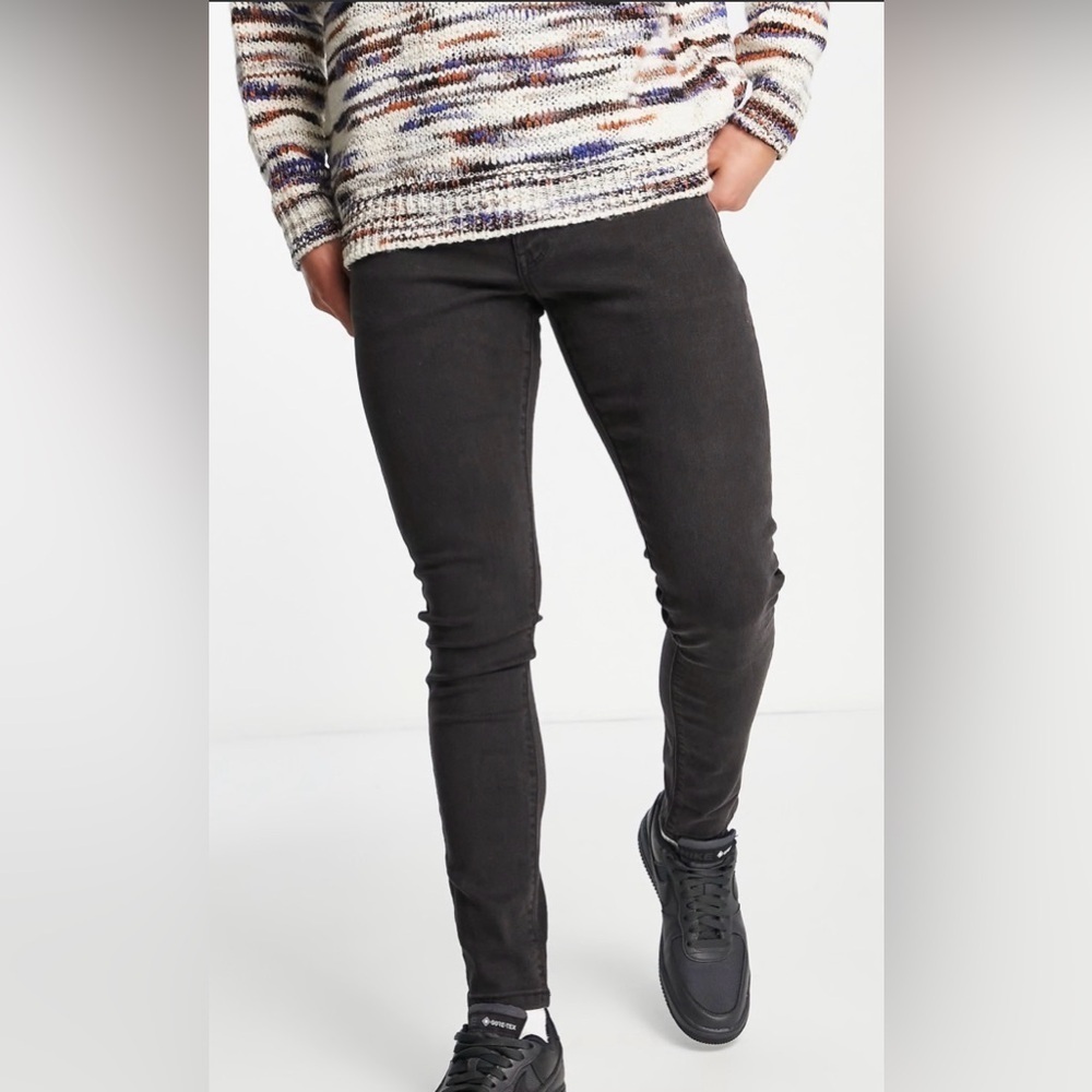 COLLUSION x001 skinny jean in washed black 38 x 36